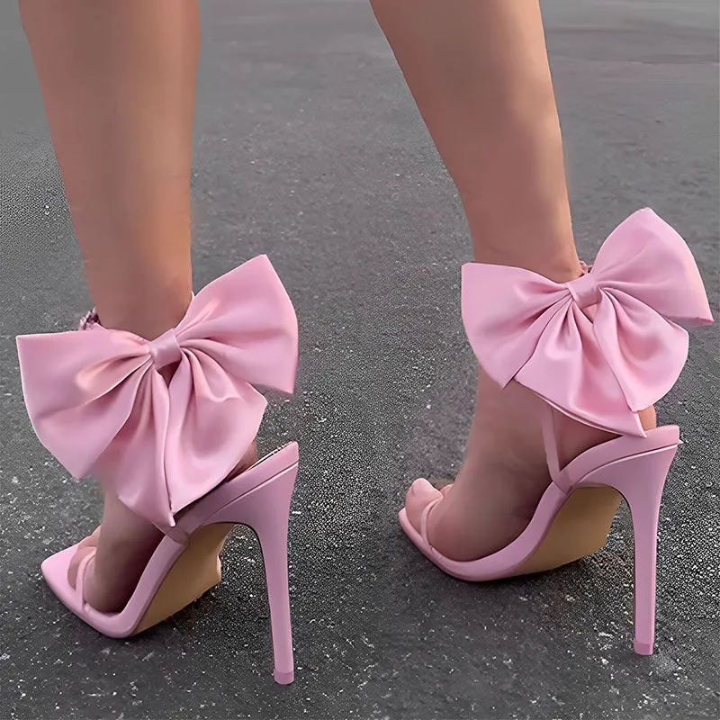 Aleena Bow Heels in Pink