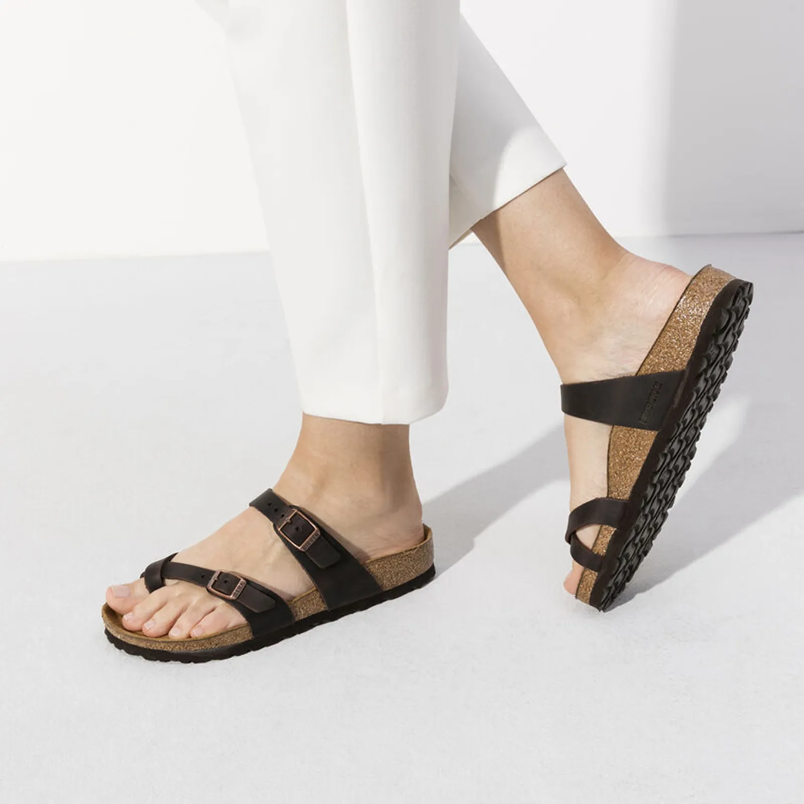 Birkenstock Mayari Slide Sandal (Women) - Habana Oiled Leather