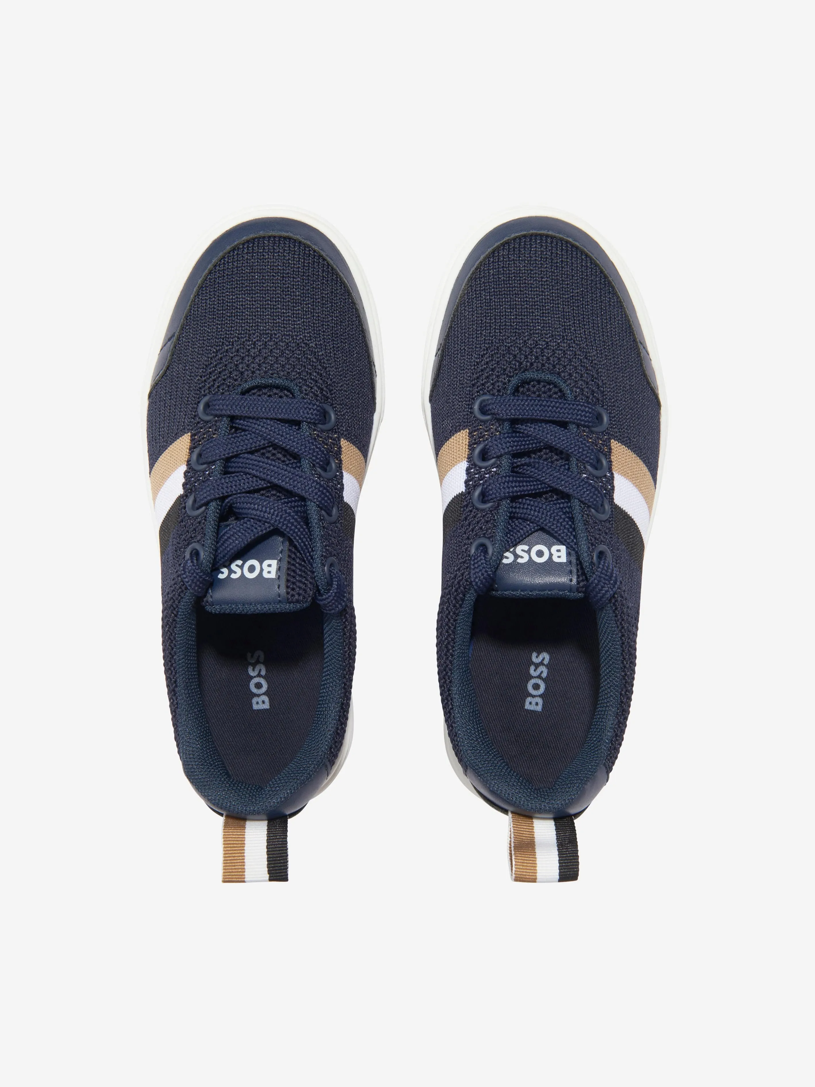 BOSS Boys Branded Trainers In Navy