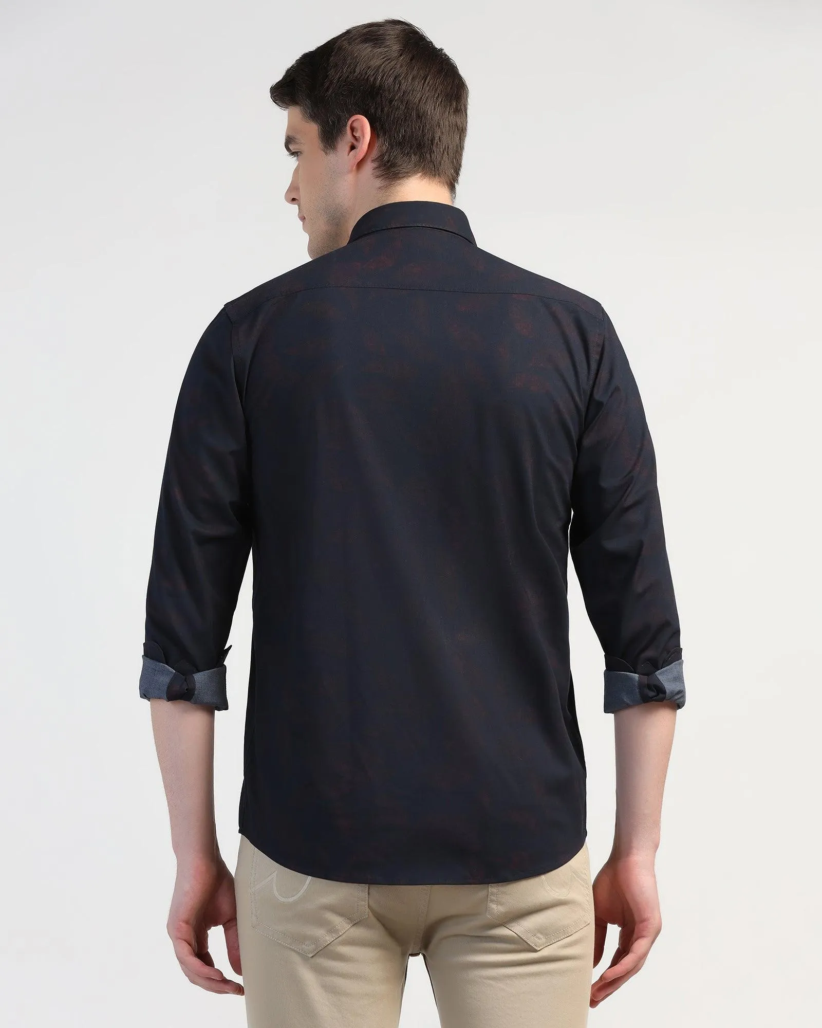 Casual Rust Printed Shirt - Nino