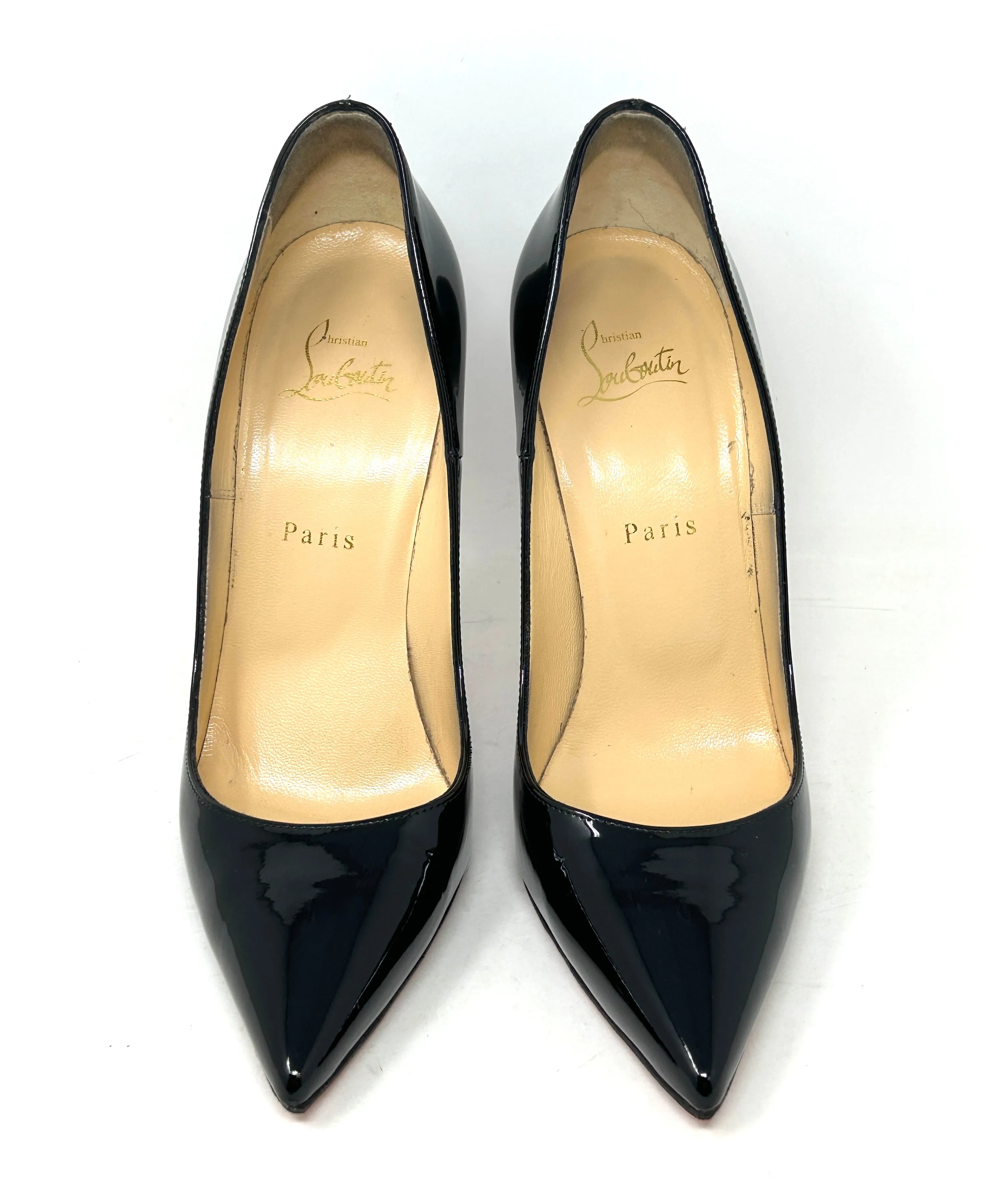 Christian Louboutin So Kate 120 Black Patent Leather Pump Heels 39.5 UK 6.5