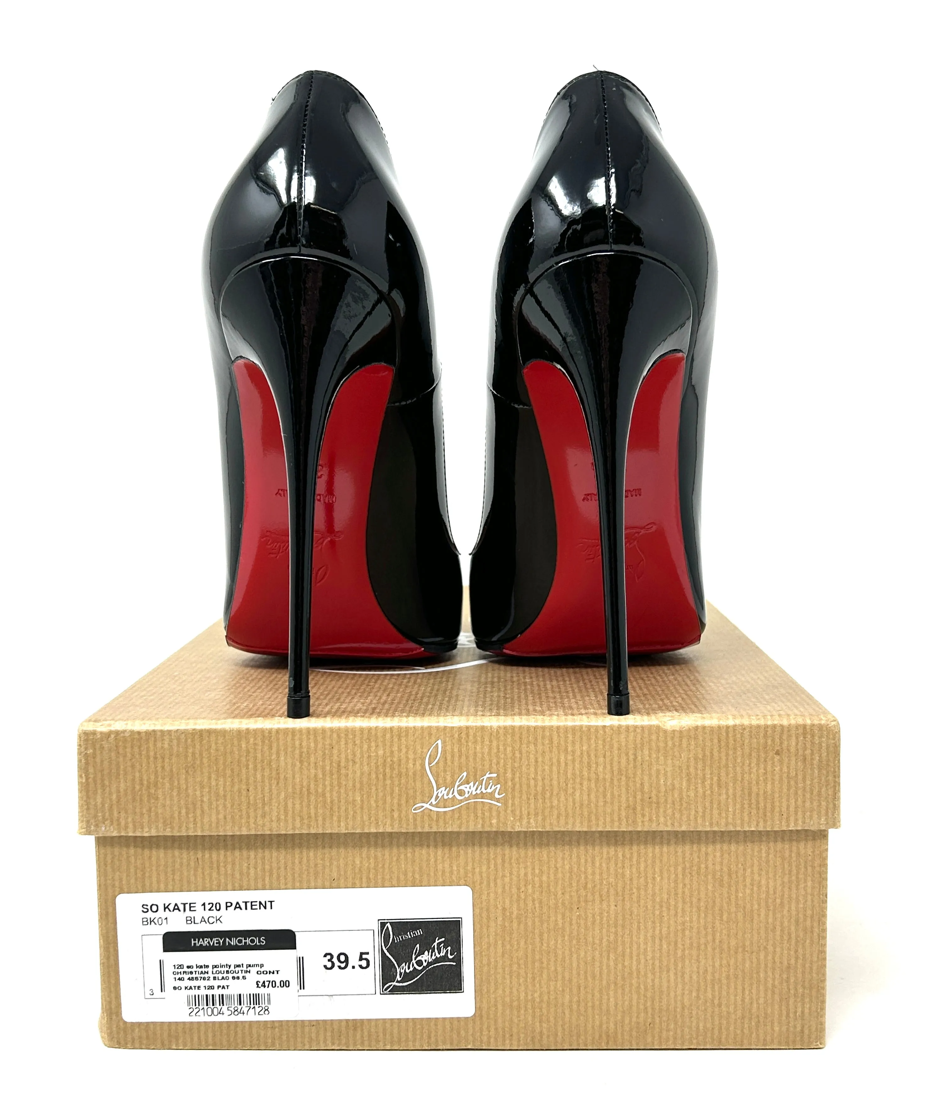 Christian Louboutin So Kate 120 Black Patent Leather Pump Heels 39.5 UK 6.5