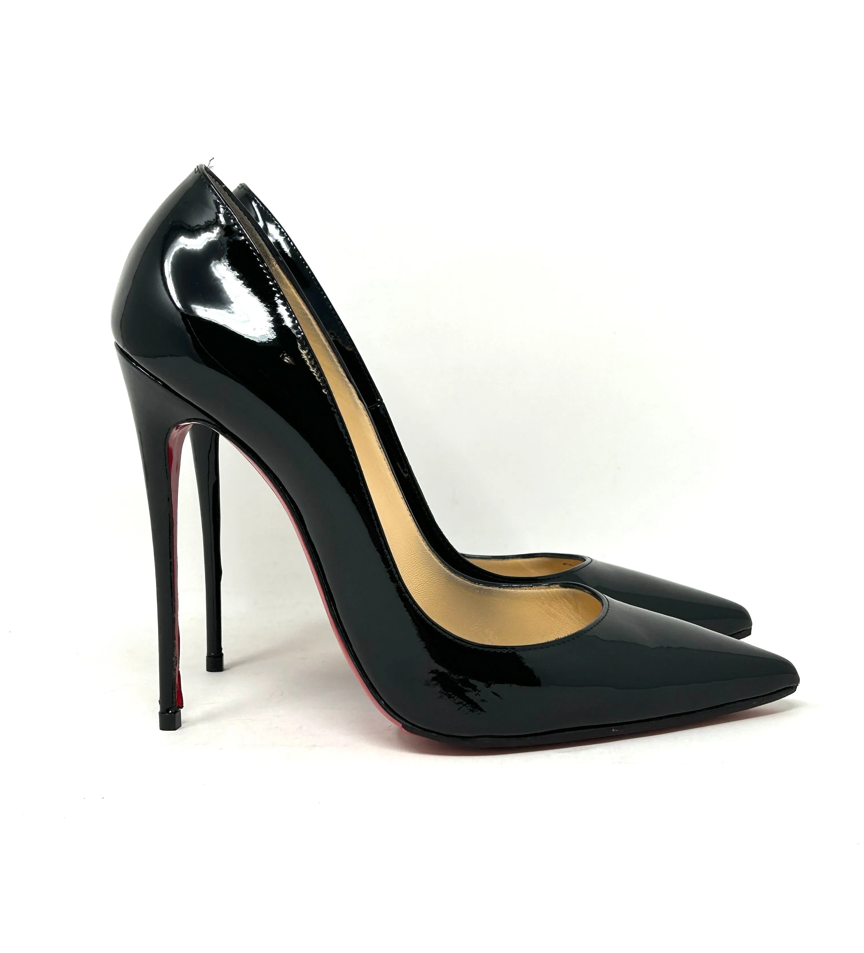 Christian Louboutin So Kate 120 Black Patent Leather Pump Heels 39.5 UK 6.5