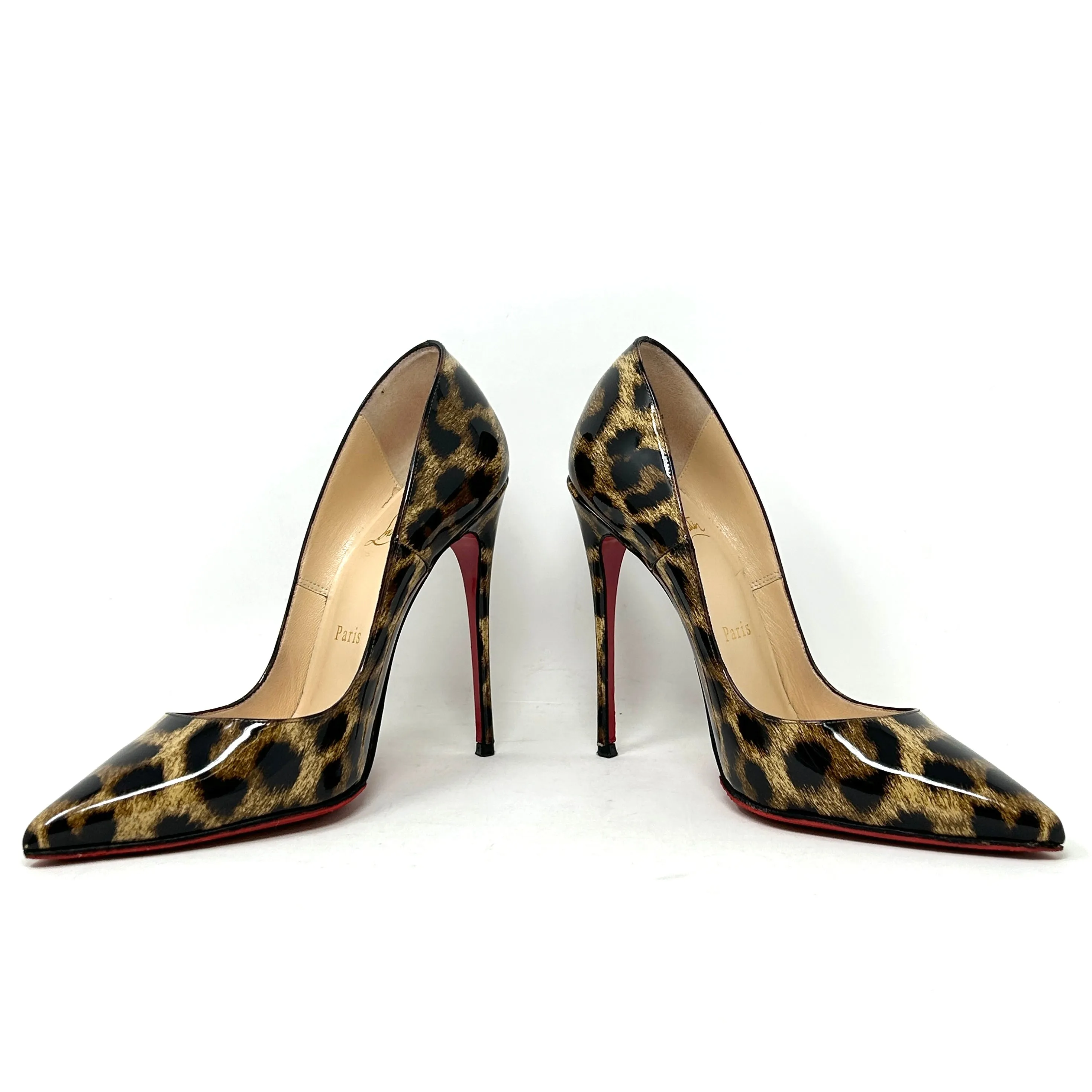 Christian Louboutin So Kate 120 Leopardino Patent Leather Pump Heels 36 UK 3