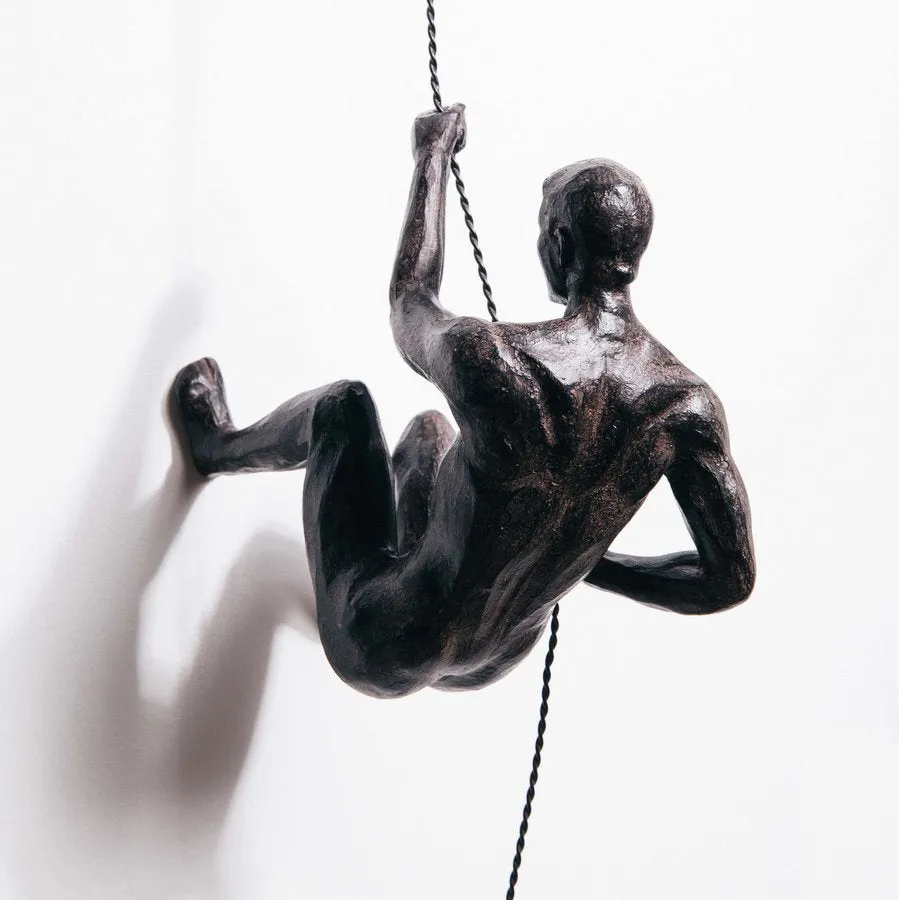 Climbing Men Duo - Bronze Colour Sculptures