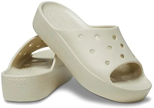 crocs womens Classic Platform Slide Bone Slide Sandal - 6 UK (W8) (208180-2Y2)