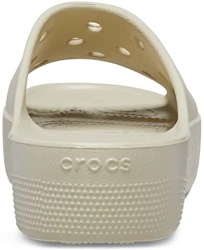 crocs womens Classic Platform Slide Bone Slide Sandal - 6 UK (W8) (208180-2Y2)