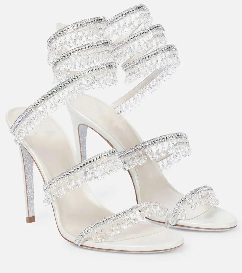 Crystal Pendant Tassels High Heels