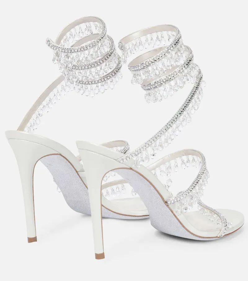 Crystal Pendant Tassels High Heels