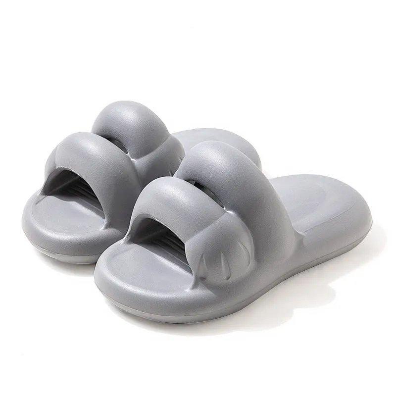 Cute cat claw sandals for women summer thick-soled cartoon student dormitory indoor home silent slippers