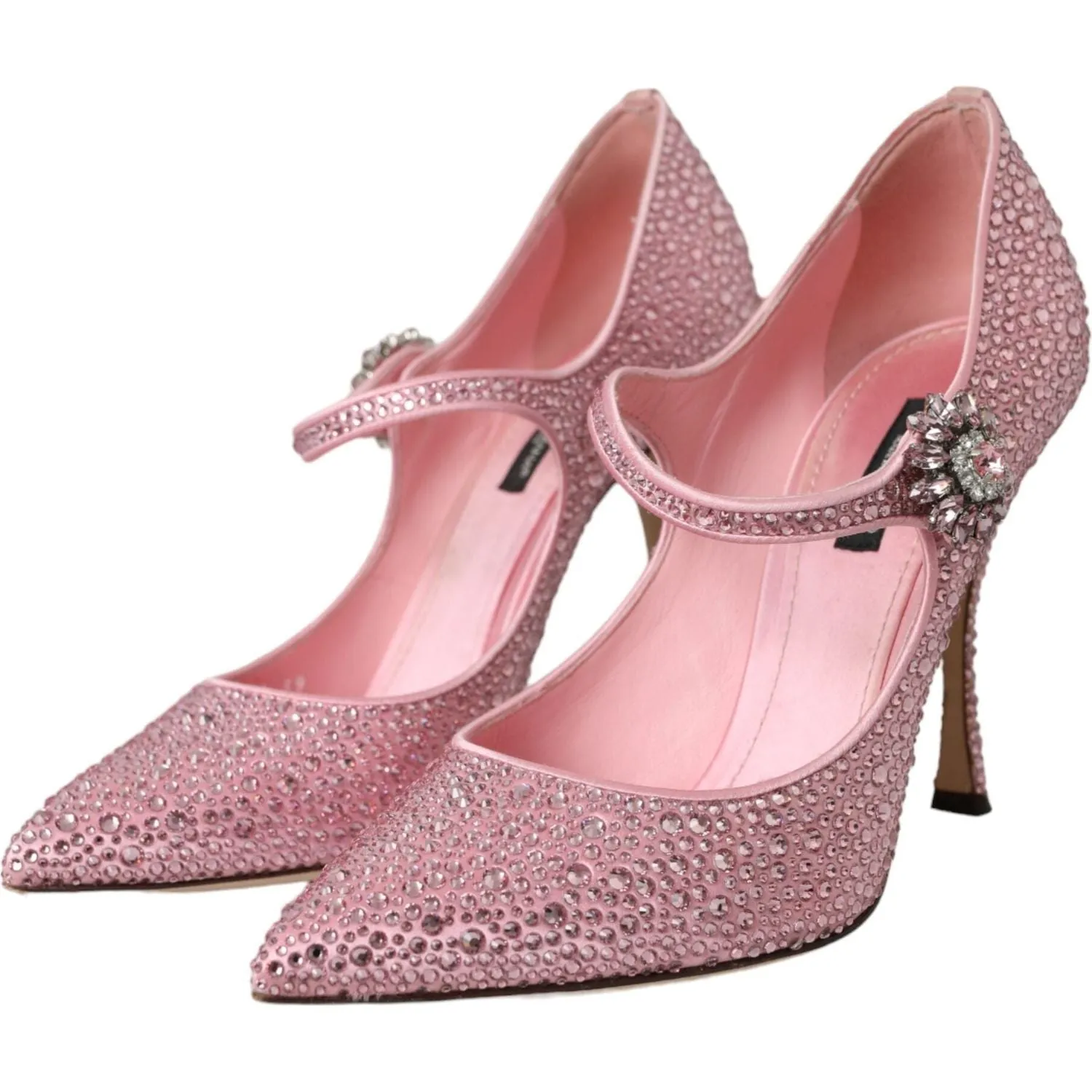 Dolce & Gabbana Pink Strass Crystal Heels Pumps Shoes