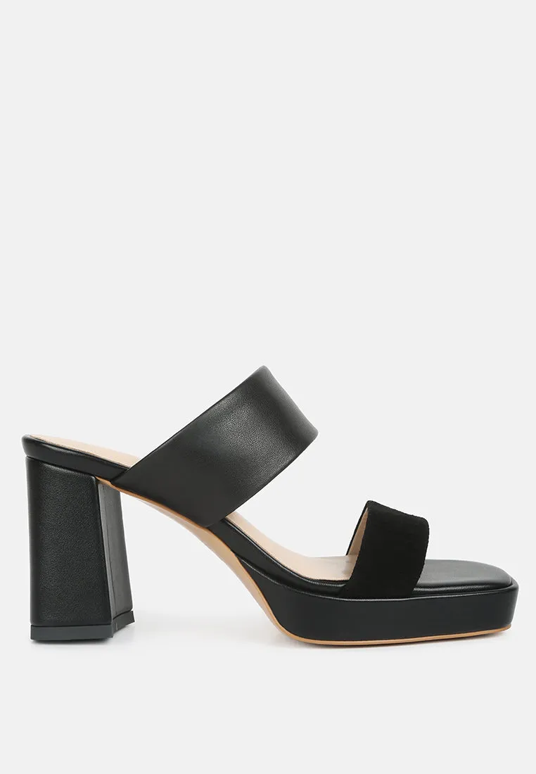 Eddlia Slip On Platform Sandals In Black