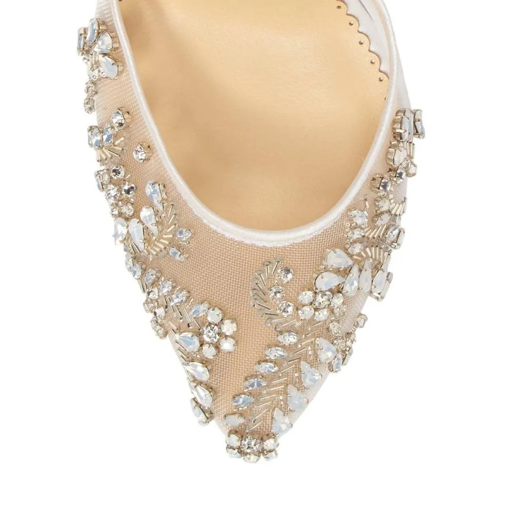 Frances - Ivory - Crystal Embellishment