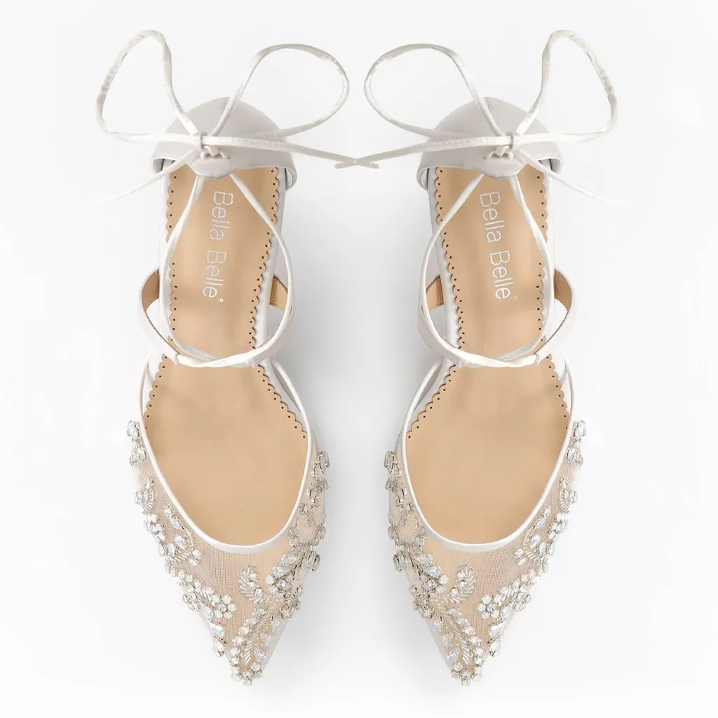 Frances - Ivory - Crystal Embellishment