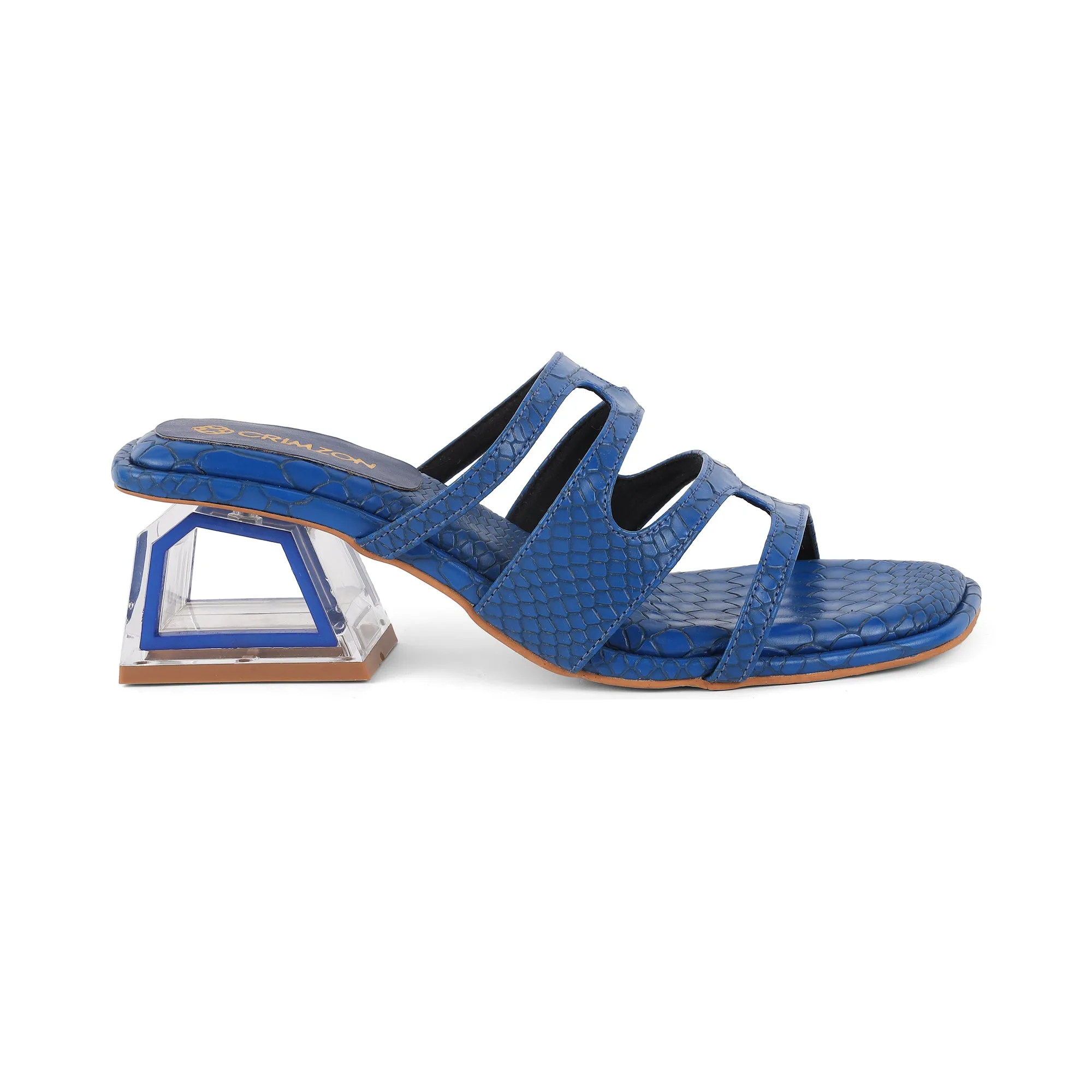 Fridas Stylish Blue Block Heel Shoes