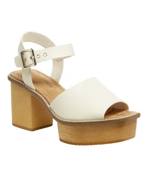 Groove Platform Sandal- Shell