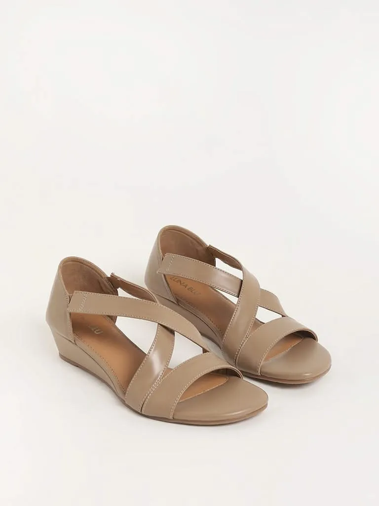 LUNA BLU Taupe Strappy Sandals