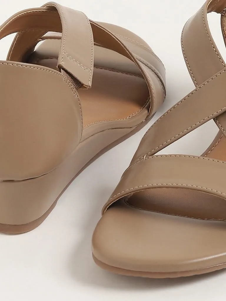 LUNA BLU Taupe Strappy Sandals