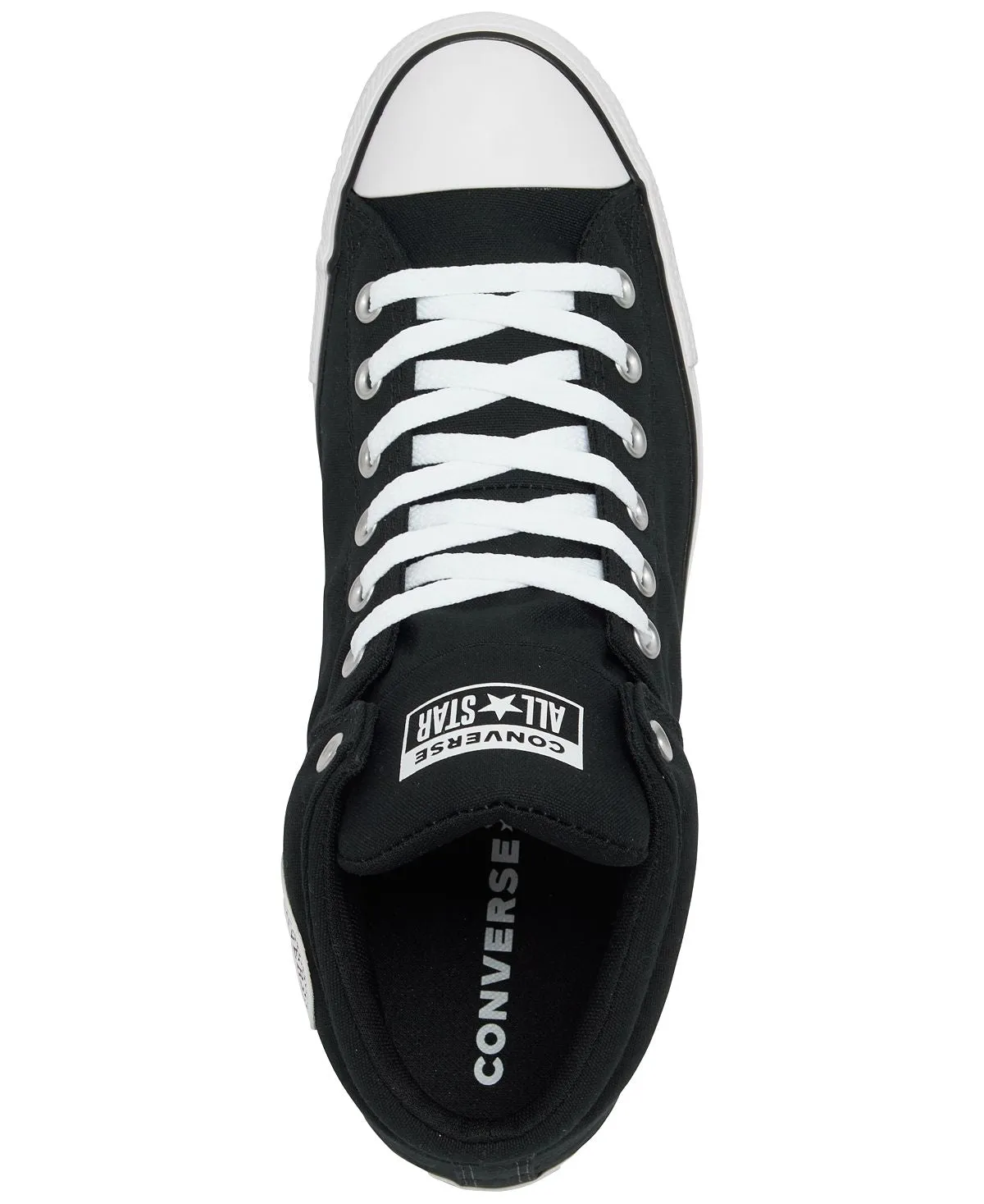 Men's chuck taylor all star high street mid casual sneakers from finish line Converse, black