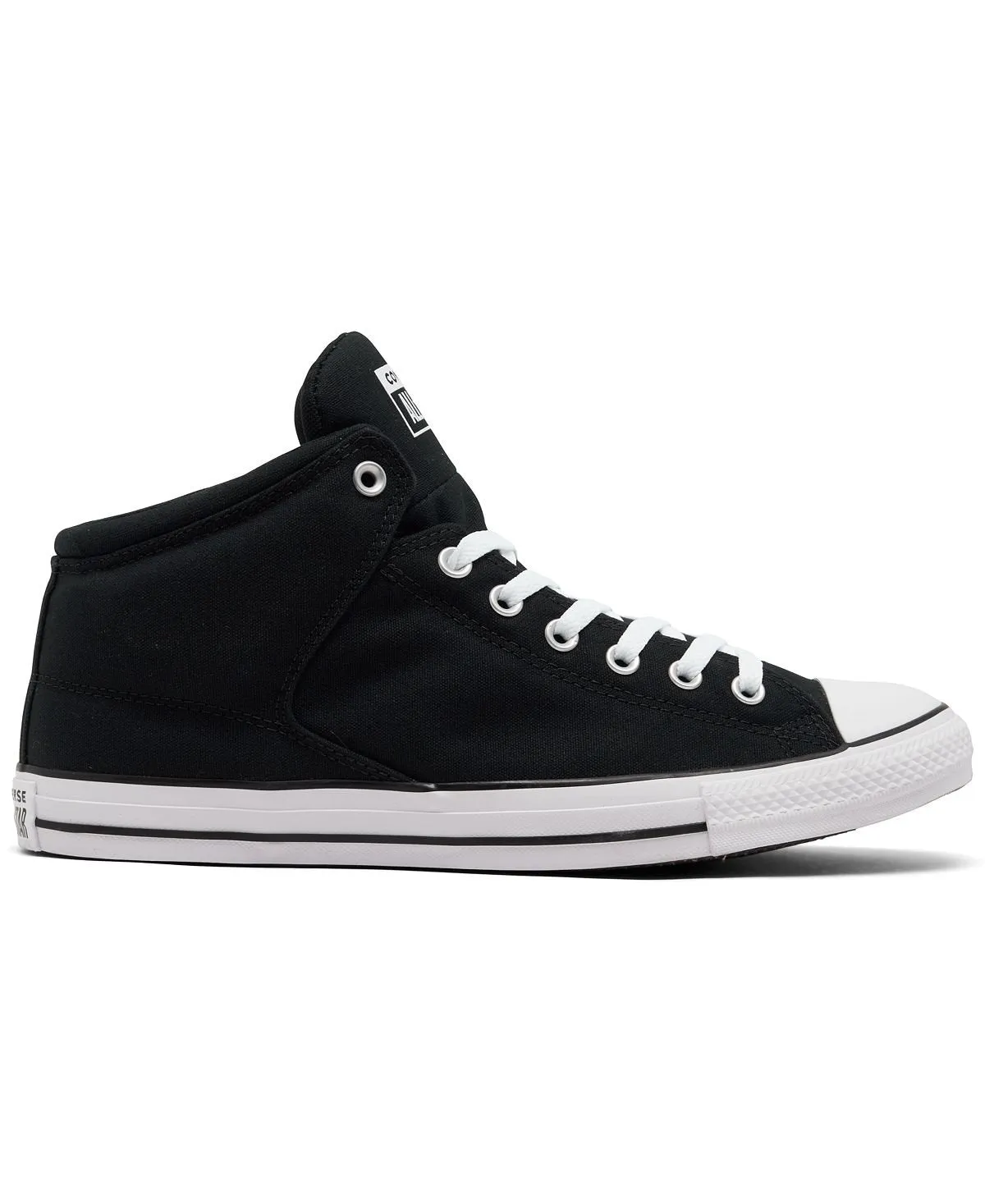 Men's chuck taylor all star high street mid casual sneakers from finish line Converse, black