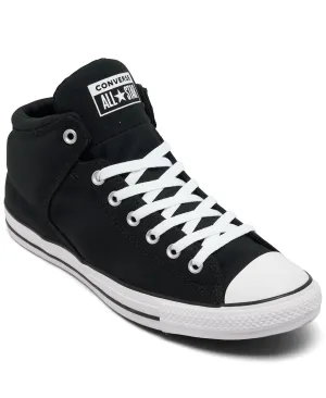 Men's chuck taylor all star high street mid casual sneakers from finish line Converse, black