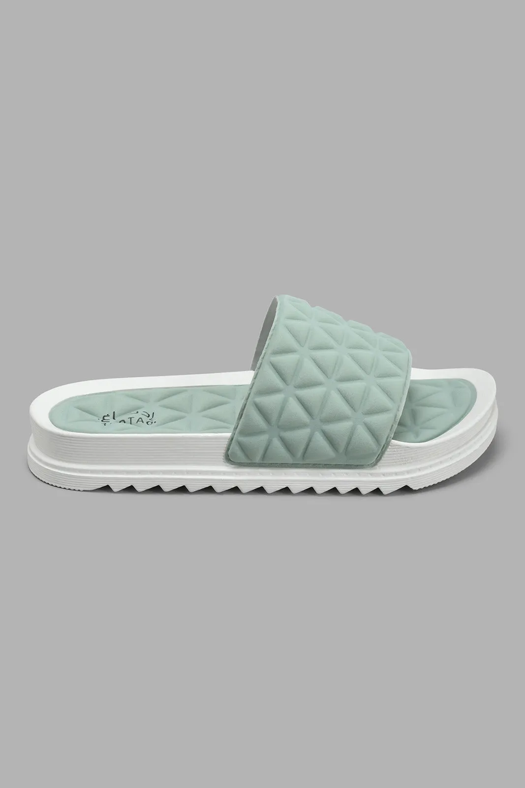 Mint Quilted Slide