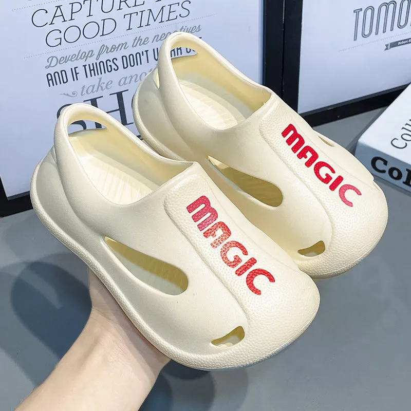 New Children's Sandals Summer Girls Baby Fashion Outerwear Versatile Non-Slip Crocs Beach Sandals Slippers