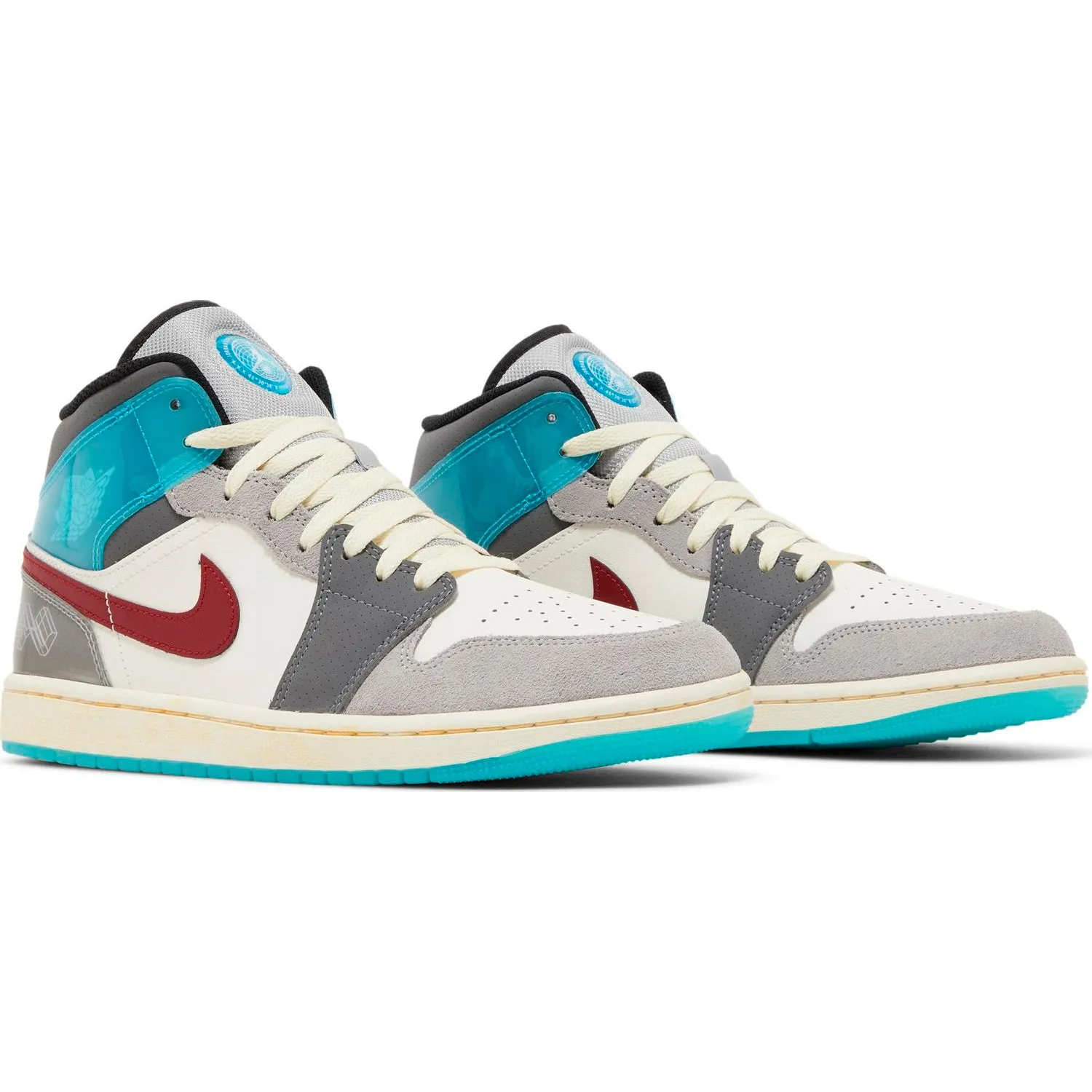 Nike Air Jordan 1 Mid, gray-blue