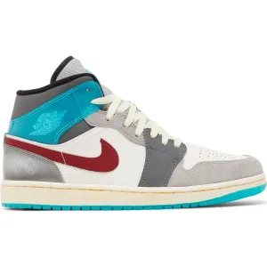 Nike Air Jordan 1 Mid, gray-blue