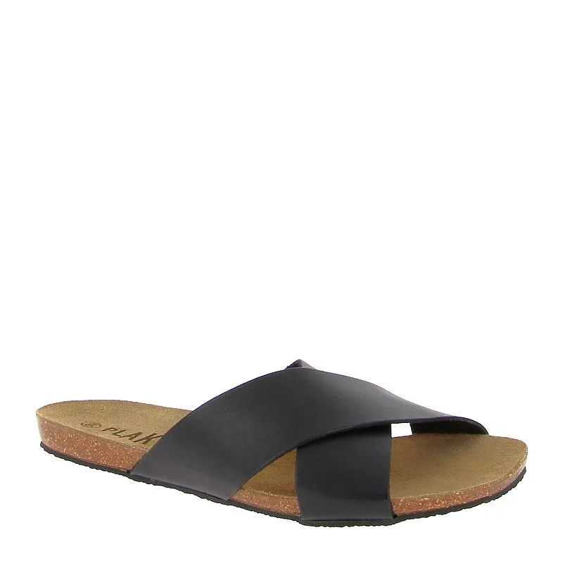 Plakton 575246 Black Cross Strap Slide