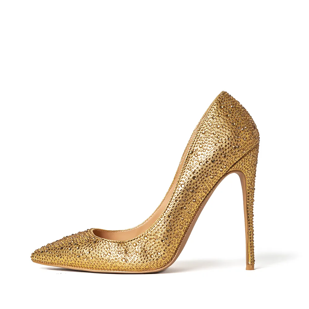 Snoh Gold Crystal Pumps