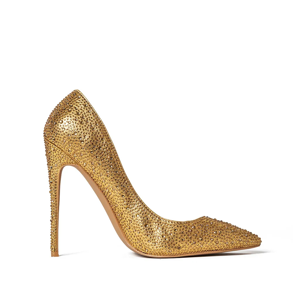 Snoh Gold Crystal Pumps