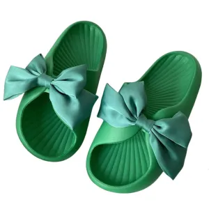 Soft Girl Bow Foam Street Slippers