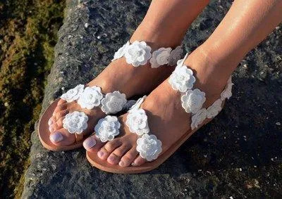 Summer Rome Beach Flat Bottom Sandals Shoes