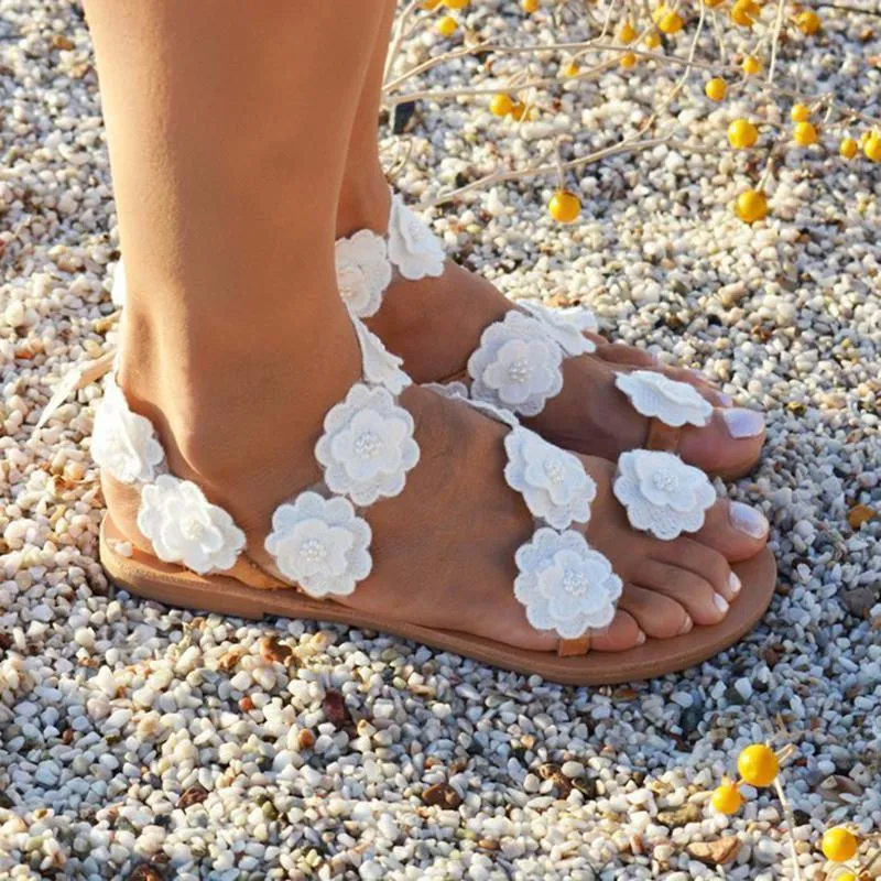 Summer Rome Beach Flat Bottom Sandals Shoes