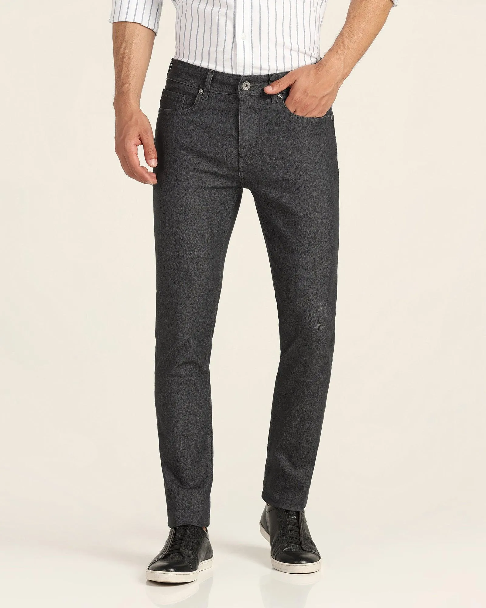 Super Clean Slim Yonk Fit Grey Jeans - Lufe