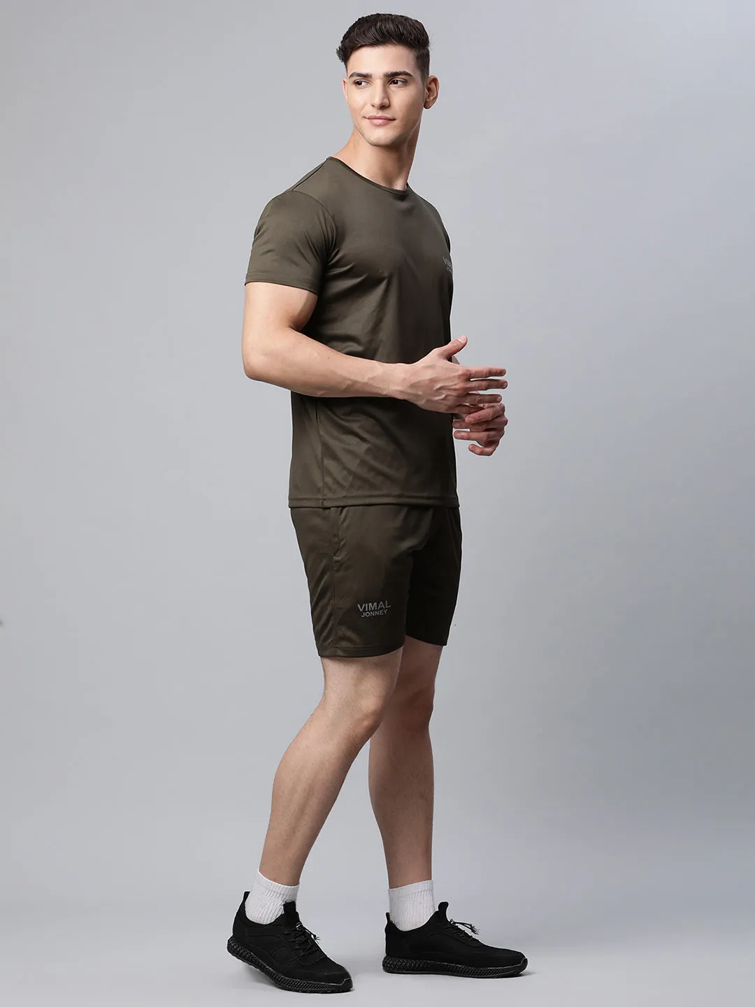 Vimal Jonney Dryfit Solid Olive Tracksuit for Men