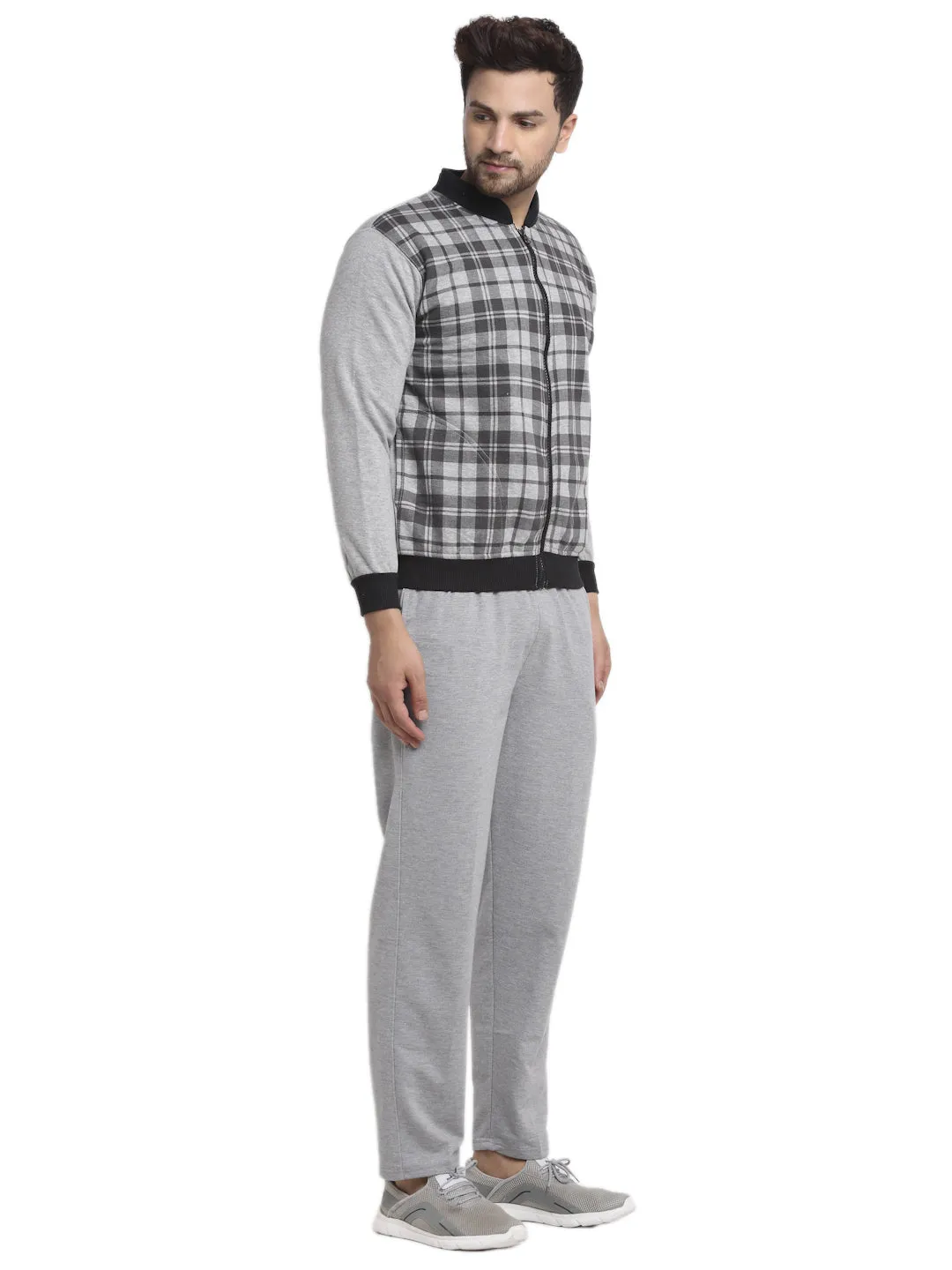 Vimal Jonney Grey & Grey Track Suit For Men's