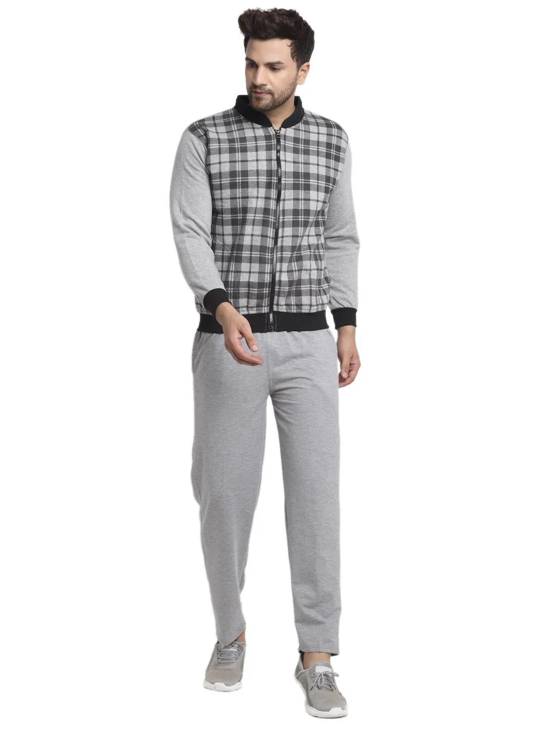 Vimal Jonney Grey & Grey Track Suit For Men's