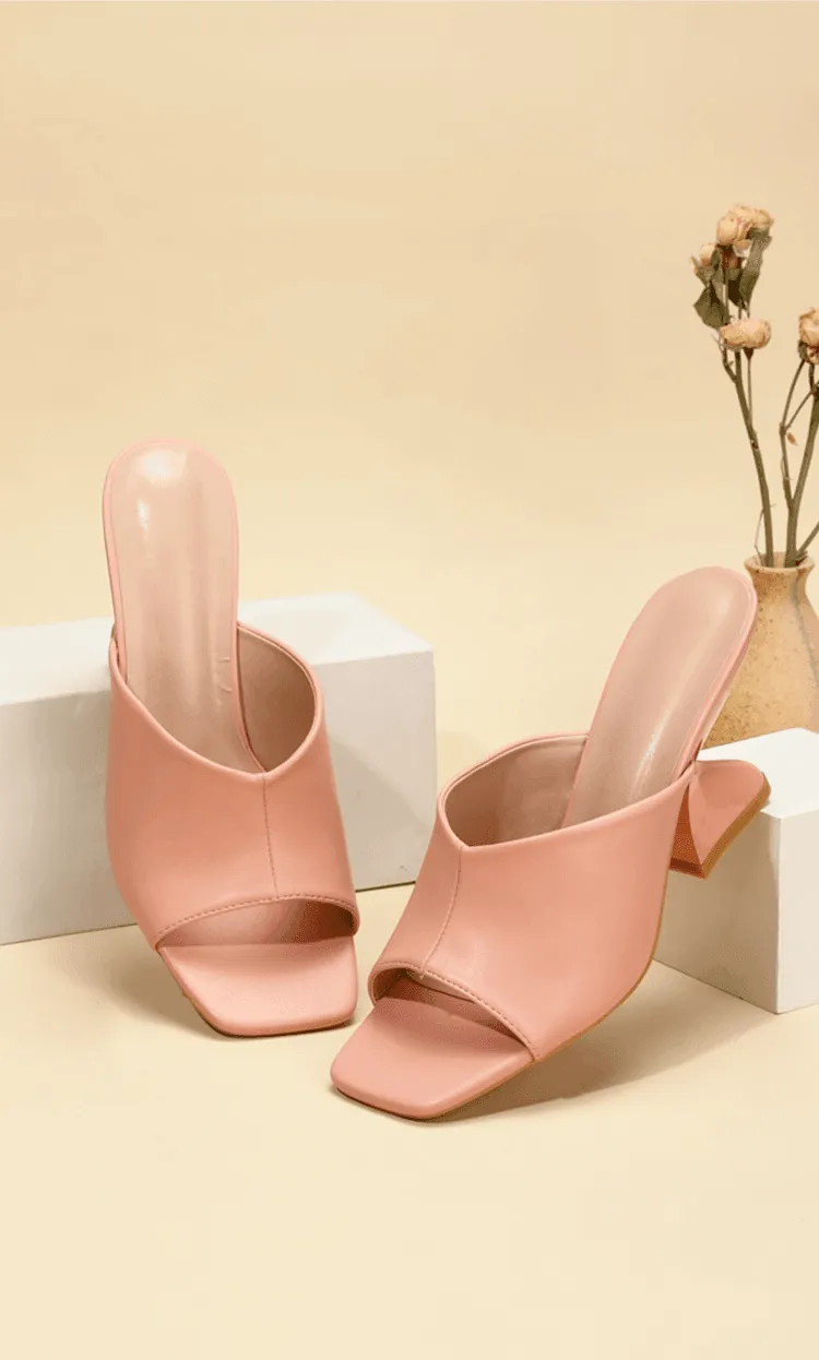 Women's Slip-On Sandals With Unique Heel